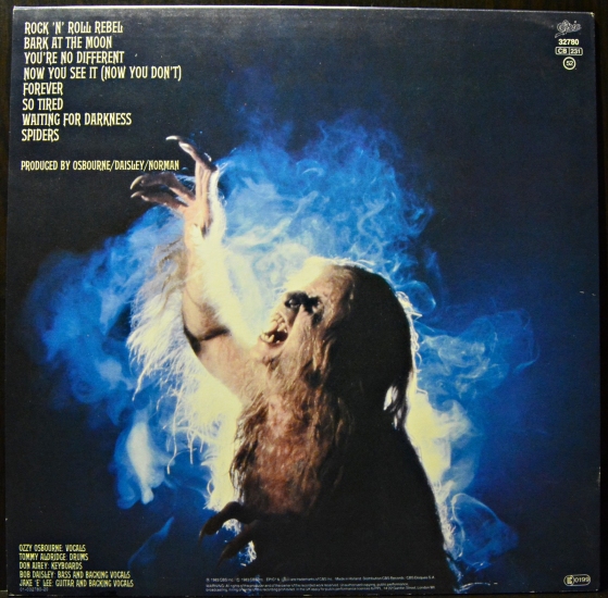 Ozzy Osbourne ‎- Bark At The Moon EPC 32780 LP Album | BLACK VINYL ...