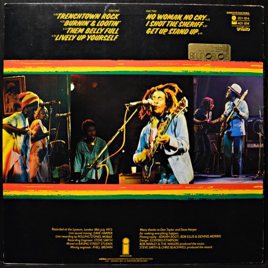 Bob Marley And The Wailers Live 1 814 Lp Live Album Black Vinyl Bazar Brno